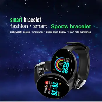 New Smart Skatīties Vīrieši Sievietes Smart Aproce LED D18 Smartwatch Ūdensizturīgs Smart Touch Ekrāns Aproce Smartband 2022 Inteligente Attēls 2