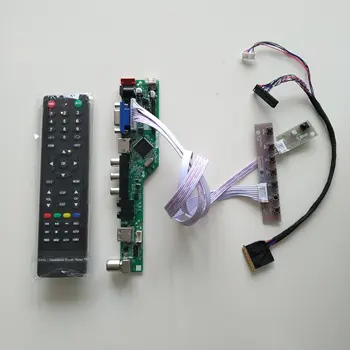 LCD LED TV HDMI-saderīgam AV, USB, VGA AUDIO vadītāja karti, kabeli Kontrolieris Valdes DIY Par LTN156AT27 15.6