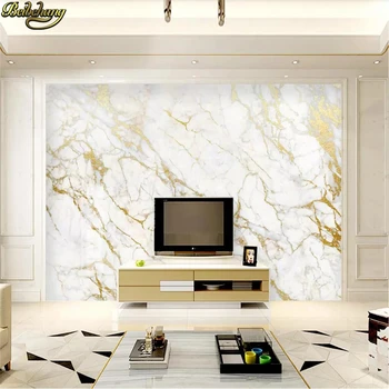 beibehang Custom tapetes, sienas zelta zīda džeza baltā marmora sienas papīri mājas dekori tapetes dzīvojamā istabā papel de parede Attēls 2