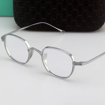 Zerosun Titāna Rāmji, Brilles Vīrieši Sievietes 10.4 g Nerd Brilles Vīrietis īpaši vieglas Brilles Bieza Pusē Loka, Optisko Briļļu