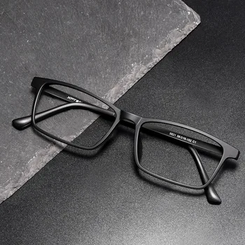 Ultravieglajiem TR90 Brilles Rāmis, Titāna Sakausējuma Tuvredzība Brilles Vīriešu Retro Kvadrātmetru Liels Rāmis Ērti Optiskās Brilles Rāmis