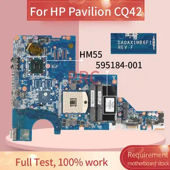 595184-001 595184-601 HP Pavilion CQ42 Grāmatiņa Mainboard DA0AX1MB6H1 HM55 DDR3 Klēpjdators mātesplatē
