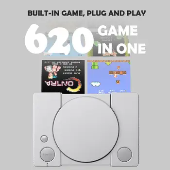 Klasisku Spēļu Konsoli 8-bitu PS1 Mini Mājas 620 Darbības Spēle Entuziasts Izklaides Sistēma Retro Dubultā Kaujas Spēle Konsole