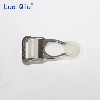 LUO QIU 1.4 cm Šūšanas materiāli Augstas kvalitātes niķeļa sakausējuma pārklājumu zeķu klipu prievīte jostas stiprinājums Cinka sakausējums+PP 100gab/iepak T22-2
