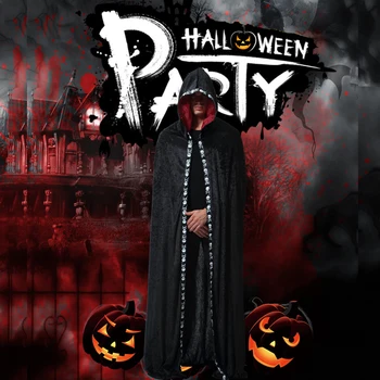 Viduslaiku Gars Vednis Biedējošu Apmetnis Halloween Cosplay Tērpi Sievietēm Pieauguši Vīrieši Iedomātā Persona Balli Nakts Trilleris Audums