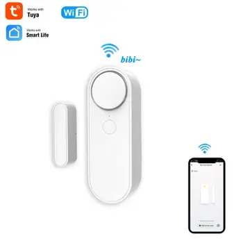 Aubess Tuya Smart WiFi Durvju Sensors Durvis Atvērtas / Aizvērtas Detektori Saderīgs Ar Alexa, Google Home Smart Dzīves APP