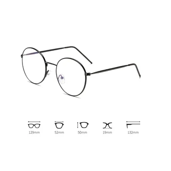 iboode Retro Apaļas Metāla Brilles Rāmis Anti Zilā Gaisma Sievietēm, Vīriešiem, Skaidrs, Lēcas, Brilles Vienkāršā Spogulis Brilles Briļļu Unisex Attēls 2