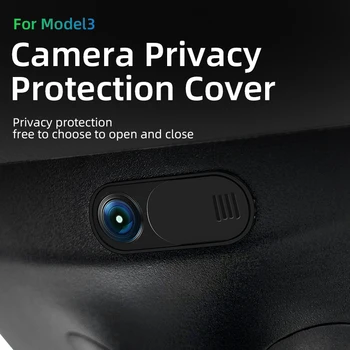 Par tesla model 3 2019-2022/modelis y kameras slēdzis vāciņu privātās dzīves aizsardzību Kameras lēcu aizsardzības vāciņu Automašīnas salona piederumi Attēls 2