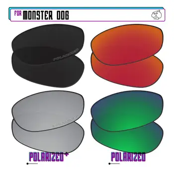 EZReplace Polarizētās Nomaiņa Lēcas - Oakley Monster Suņu Saulesbrilles - BkSrP Plus-RedGreenP