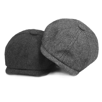 rudens Britu literatūras vīriešu berete personības savvaļas newsboy cepuri retro astoņstūra formas cepure Skujiņas kokvilnas veļu, gleznotājs cepure