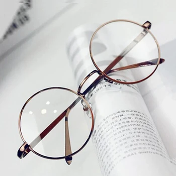 Klasisks Apaļais Rāmis Tuvredzība Brilles Ar Dioptriju -1.0, Lai -4.0 Vintage Metāla Rāmis Sievietēm Cilvēks Unisex Tuvredzīgs Brilles