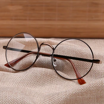 Klasisks Apaļais Rāmis Tuvredzība Brilles Ar Dioptriju -1.0, Lai -4.0 Vintage Metāla Rāmis Sievietēm Cilvēks Unisex Tuvredzīgs Brilles Attēls 2
