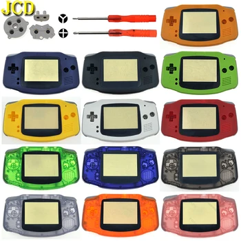 JCD 1 Komplekts DIY Pilns Komplekts Korpusa Apvalks uz Lietu w/ Skrūvgriezi Vadītāj Gumijas Spilventiņu Pogas, lai Game Boy Advance GBA Konsoles