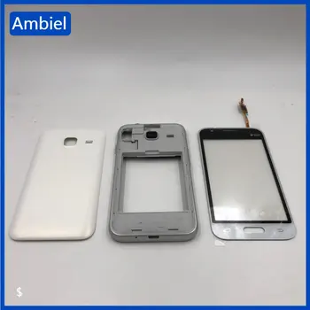 Samsung Galaxy J1 mini J105 Priekšējā Stikla Touch Screen Sensoru Panelis+Korpusa Vidū Rāmis+Akumulatora Vāciņu Atpakaļ