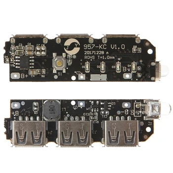 5V 2.1 A 3 USB Power Bank Akumulatora Lādētājs Moduļa plates pastiprināt Palielināt DIY Attēls 2