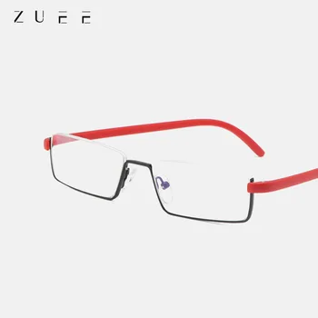 Glausa Comfy Gaismas Pusi Rāmi, Lasīšanas Brilles TR90 Sveķu HD Salokāms Presbyopic Brilles Modes Unisex Ar Brillēm Gadījumā Attēls 2
