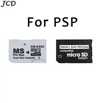 JCD Dubultā Slots Karšu Lasītājs Jaunu Micro SD SDHC TF MS Memory Stick Pro Duo Lasītājs PSP atmiņas Kartes Adapteris