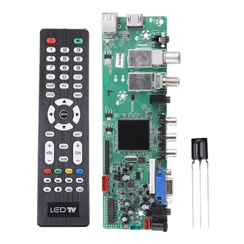 2022 Jaunu DVB-S2, DVB-T2, DVB-C (Digitālo Signālu LTV Kļavu Vadītāja LCD Tālvadības pults Kuģa Palaišanas Universālā Dual USB Media QT526C