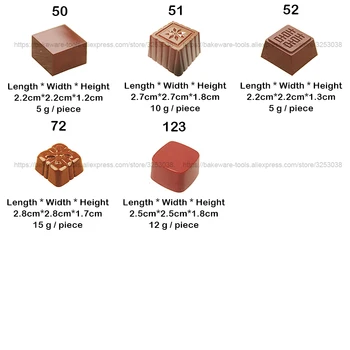 Kvadrātveida 3D Polikarbonāta Šokolādes Bārs Veidnes Paplātes Ziemassvētku Maizes Cepšanas Mīklas Veidošanas Rīki Šokolādes Formā Bakeware Veidnes Attēls 2