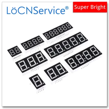 LoCNService 30PCS 0,25 Collu Digital Caurule, LED Displejs, 4 Bitu Sarkans Balts Zils Dzeltens Zaļš Kopējo Anoda / Katodu 7 Segmentu 0,25 collu Attēls 2