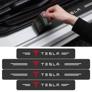 4gab Automašīnu Durvju Sliekšņa Aizsardzības Uzlīme, Anti-Scratch, lai Tesla Modelis 3 Modelis model S X Modelis Y Veiktspējas Automašīnu Aksesuāri