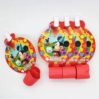Disney Red Mickey Tēmu Dzimšanas Dienas Svinības Piederumi Papīra Loksnes Kausa Galdauts Balonu Vienreizējās Lietošanas Galda Piederumi Zēns Baby Duša Attēls 2