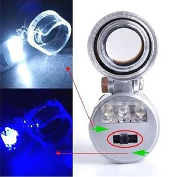 60x Mini Kabatas LED UV Juvelieru Lupa Mikroskopu, Stikla-Rotaslietas Lupa Redzes Lauka Palielinātu Skata Lauks