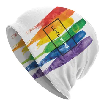 LGBT Varavīksnes Skullies Beanies Geju Praida Lesbiešu Parāde Biseksuāļu Gaypride Cepuri Hip Hop Unisex Caps Silts Divējāda lietojuma Sunīti Adīta Cepure