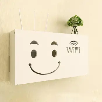 Wifi Router Lodziņā Mitruma izturīgs Maršrutētāju Vāka Dekoratīvā Kastē WiFi Rūtiņu Rakstu Dekoratīvās Mājas Moderns Dizains PVC Bezvadu Maršrutētāju Attēls 2