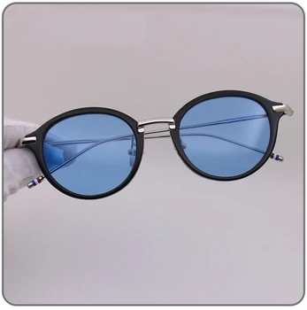 Brilles Rāmi Markas Dizaina Saulesbrilles Klasisko Apaļo Titāna Sakausējuma UV Aizsardzība tb011 Vīriešu, Sieviešu, Saules Brilles Brilles Brilles Attēls 2