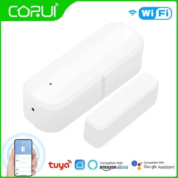 CORUI Tuya WiFi Zigbee Durvju Sensors, Smart Logu Sensors Signalizācijas Detektoru Neatkarīgu Magnētisko Sensoru, Darbs Ar Alexa, Google Home