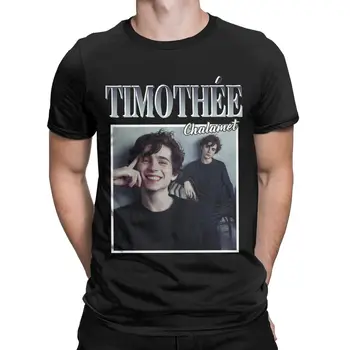Timothee Chalamet Vīriešu T Krekli Vintage T-Veida, Ar Īsām Piedurknēm Apaļā Apkakle T-Krekls Kokvilnas Plus Lieluma Apģērbu Attēls 2