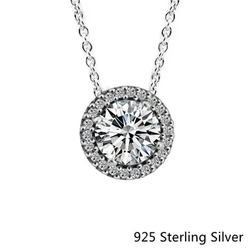 Autentisks 925 Sterling Silver Classic Elegance Kaklarota Šarmu Skaidrs CZ Der DIY Kulons Oriģinālā Kaklarota Sievietēm Dāvanu Attēls 2