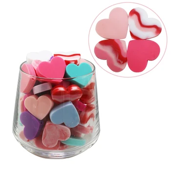 Mīļākais Valentine Dāvanu 100gab Sirds Silikona Lodītes Pārtikas Klases Mīlestības Forma Teethers BPA Free Baby Produkti DIY Košļājamā Piederumi Attēls 2