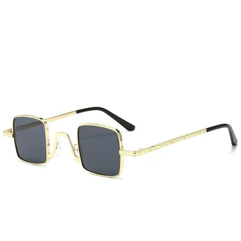 Kvadrātveida Metāla Saulesbrilles Vīriešu Modes Zīmolu Brilles Dizainers Saulesbrilles Vīriešu Classic Retro Brilles UV400