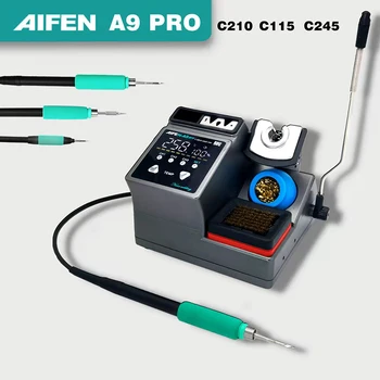 AIFEN–A9PRO Station de travail de soudage électronique,Saderīgs pointes de fer à souder C210 C245 C115 JBC, poignée sans plomb
