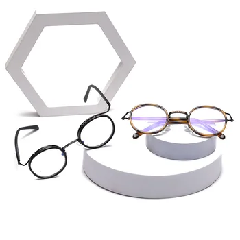 Jauno Modes Roku darbs Noslēgta Apaļas Brilles Rāmis Vīriešiem un Sievietēm, Personalizētu Anti-zilā Datoru Brilles Attēls 2