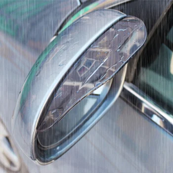 2gab PVC Automašīnu Spoguļi Uzacu Lietus Pārsegs ielīmi, LADA Priora Limuzīns sporta Kalina Granta Vesta X-Ray XRay AUTO piederumi Attēls 2