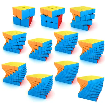 MOYU Meilong Magic Cube stickerless 2x2 3x3 4x4 5x5 6x6 7x7 Megaminx Ātrums Puzzle Rotaļlietas Klucīši Dāvanu Magic Cube Stress Rotaļlietas Attēls 2