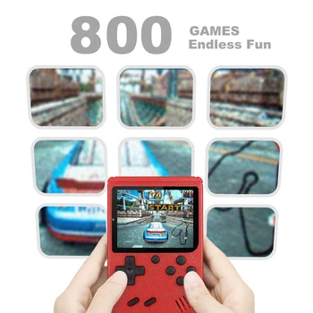 800 1 Retro Video Spēļu Konsole, Rokas Spēli, Pārnēsājamo Kabatas Spēļu Konsole, Mini Portatīvais Atskaņotājs Bērniem Dāvanu Attēls 2