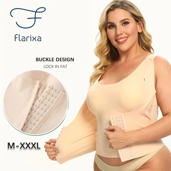Flarixa ️3 in 1 Viduklis Treneris Body Shaper Sievietes Poza Diski Push Up Krūšturis Novājēšanu Apakšveļa Apvalku Vēders Kontroles topiņi