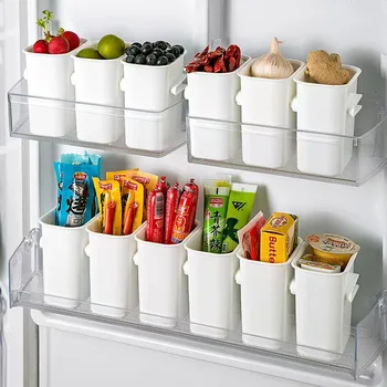 Ledusskapis sānu durvis uzglabāšanas kaste pārtikas produktu klasifikāciju, virtuvē pārtikas saglabāšana lodziņā daudzfunkcionāls izejvielas ķiploki uzglabāšanas kaste