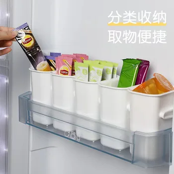 Ledusskapis sānu durvis uzglabāšanas kaste pārtikas produktu klasifikāciju, virtuvē pārtikas saglabāšana lodziņā daudzfunkcionāls izejvielas ķiploki uzglabāšanas kaste Attēls 2