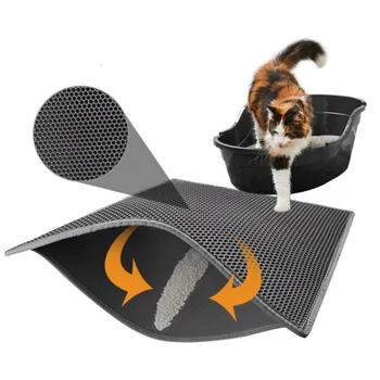 Pet Kaķu Pakaiši Mat Ūdensizturīgs EVA Dubultā Slāņa Kaķu Pakaiši Atsauces Mājdzīvnieku Pakaiši Kastē Mat Tīrīt Pad Produkti Kaķiem Aksesuāri