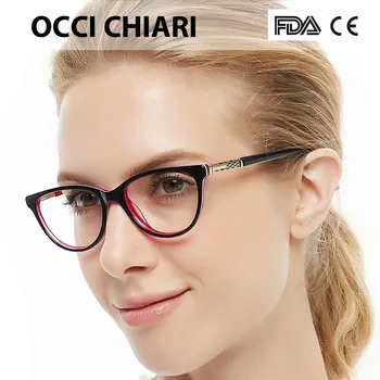 OCCI CHIARI Optiskās Brilles Sievietēm Recepte, Dekoratīvie Rāmji, Brilles Nerd Brilles Tuvredzība, Skaidrs, Briļļu lēcas, lunette