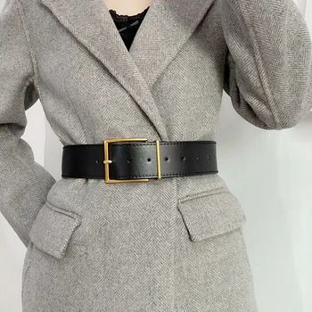 Korsešu Siksnas Soft Pu Ādas Jostu Sievietēm Plašu Cummerbunds Dizaina Cinturon Mujer Vintage Metāla Pin Sprādzes Jostas Siksna Cintos