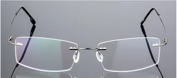 Titāna sakausējuma recepšu brilles vīriešiem bez apmales tuvredzība brilles sievietēm Tuvredzīgs Brilles gatavo brilles -0.50 -6.00 Attēls 2