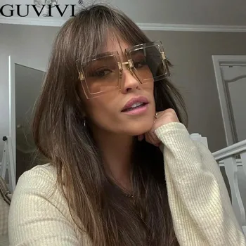 Lielizmēra Kvadrātveida Saulesbrilles Ir 2021. Jaunas Sievietes Sexy Vintage Saules Brilles Dāma Modes Zīmola Dizaineru Brilles Briļļu Sieviešu Oculos