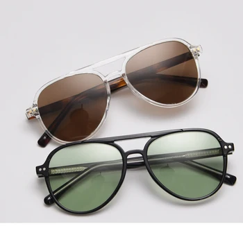 JackJad ir 2021. Vintage Classic TR90 KPN Polarizētās Izmēģinājuma Stila Saulesbrilles Vīriešiem, Sievietēm Acetāts Templis Zīmola Dizaina Saules Brilles A2154P Attēls 2
