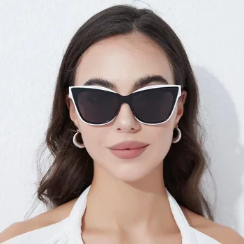 2022 Luksusa Zīmolu cat eye Sunglass sieviešu Saulesbrilles Acetāts Polarizētās UV400 sievietēm Lady Vintage, Saulesbrilles Ar oriģinālajā kastē